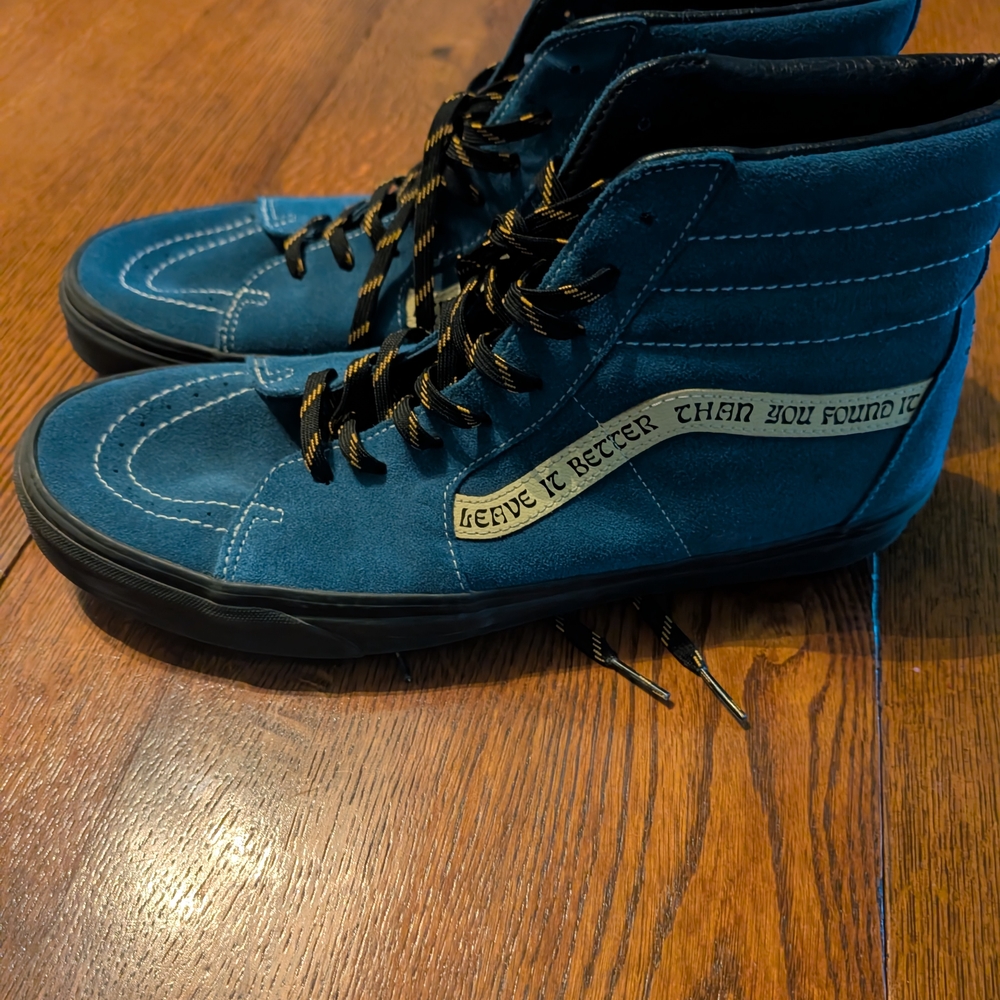 Blue High-Top Sneakers